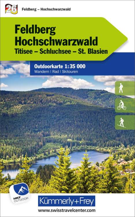 Feldberg - Hochschwarzwald Nr. 26. Outdoorkarte Deutschland 1:35 000, Karten