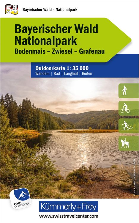 Bayerischer Wald Nationalpark, Nr. 54, Outdoorkarte 1:35 000, Karten