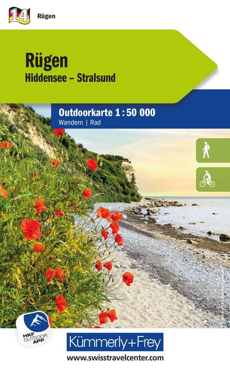 Kümmerly+Frey Outdoorkarte Deutschland 14 Rügen 1:50.000, Karten