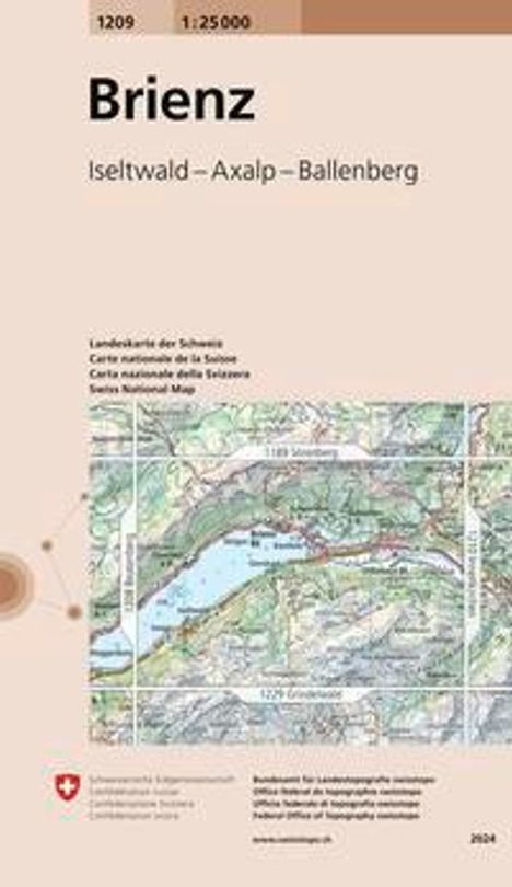 Swisstopo 1 : 25 000 Brienz, Karten