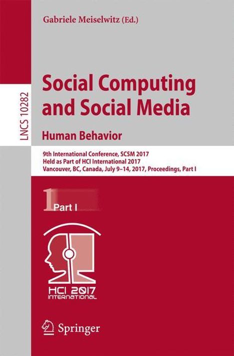 Social Computing and Social Media. Human Behavior, Buch