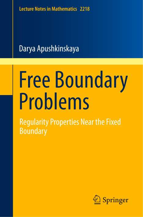 Darya Apushkinskaya: Free Boundary Problems, Buch