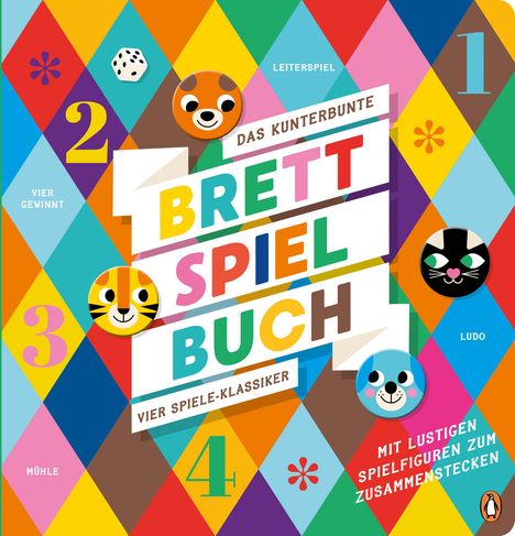 Das kunterbunte Brettspiel-Buch - Vier Spiele-Klassiker, Buch