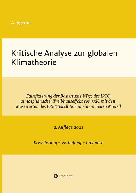 A. Agerius: Kritische Analyse zur globalen Klimatheorie, Buch