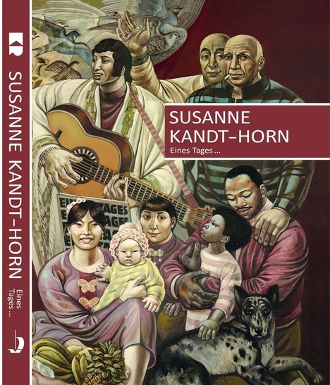 Cover mit dem Text: "SUSANNE KANDT-HORN, Eines Tages...". Illustration von Menschen verschiedener Kulturen und einem Hund.