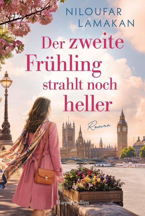 "Der zweite Frühling strahlt noch heller", Niloufar Lamakan. Eine Frau mit rosa Mantel blickt auf den Big Ben.