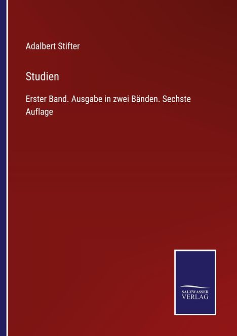 Adalbert Stifter: Studien, Buch