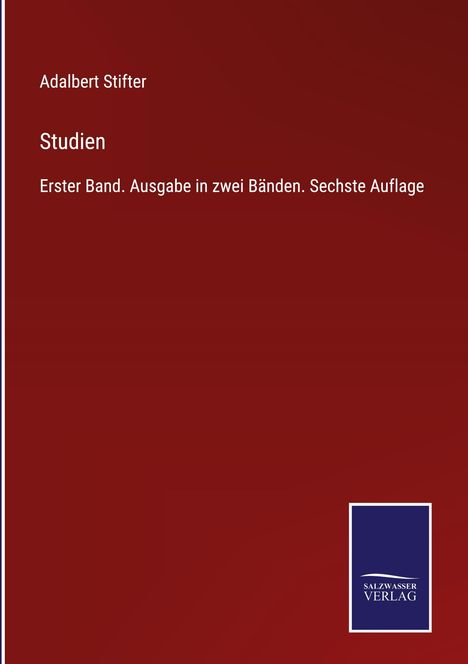 Adalbert Stifter: Studien, Buch