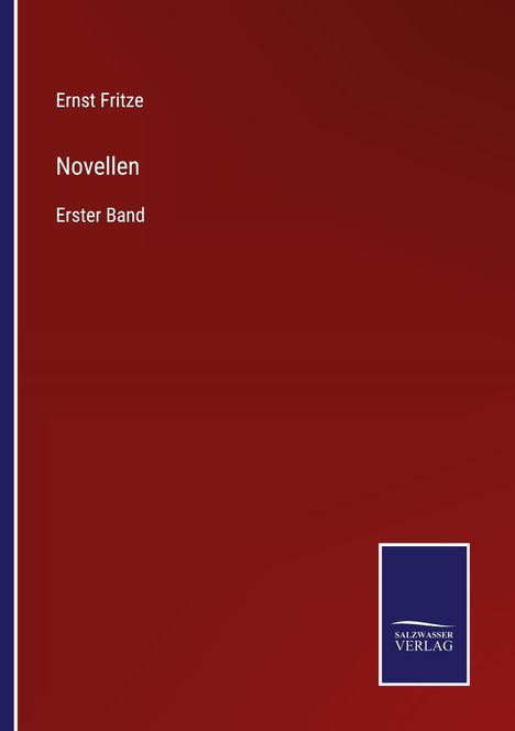 Ernst Fritze: Novellen, Buch