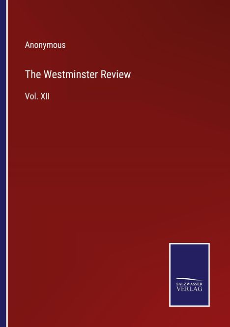 Anonymous: The Westminster Review, Buch