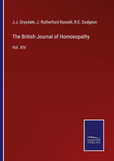 J. J. Drysdale: The British Journal of Homoeopathy, Buch