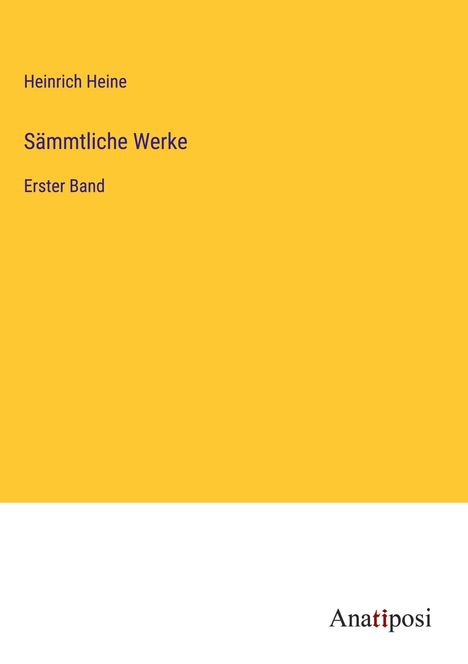 Heinrich Heine: Sämmtliche Werke, Buch