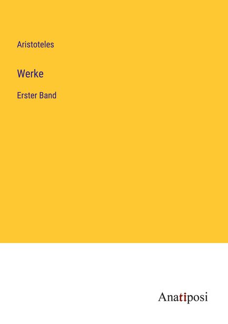 Aristoteles: Werke, Buch