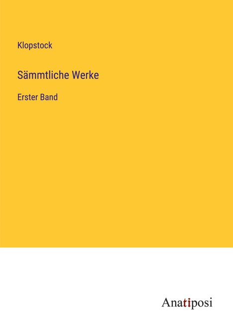 Klopstock: Sämmtliche Werke, Buch