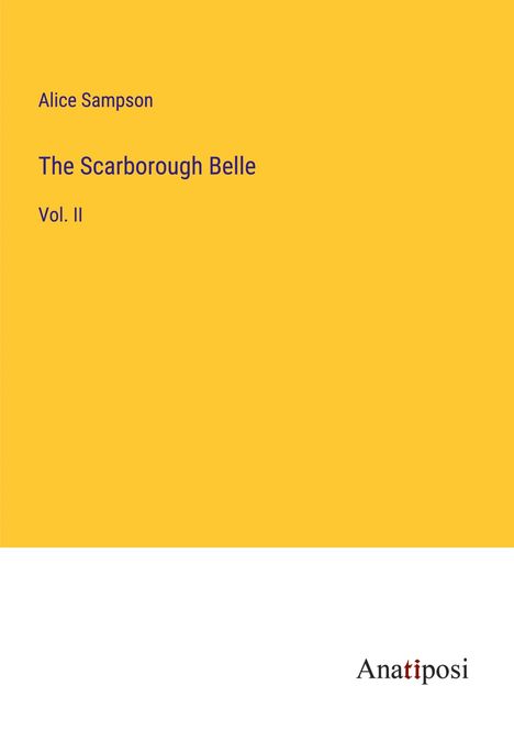 Alice Sampson: The Scarborough Belle, Buch