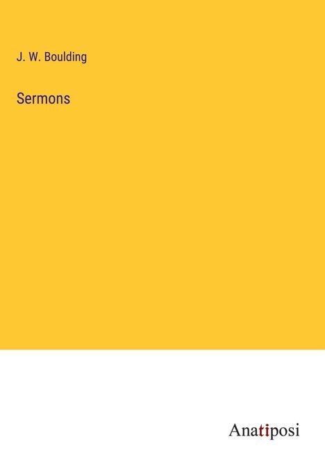 J. W. Boulding: Sermons, Buch