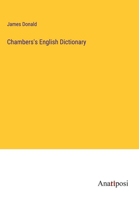 James Donald: Chambers's English Dictionary, Buch