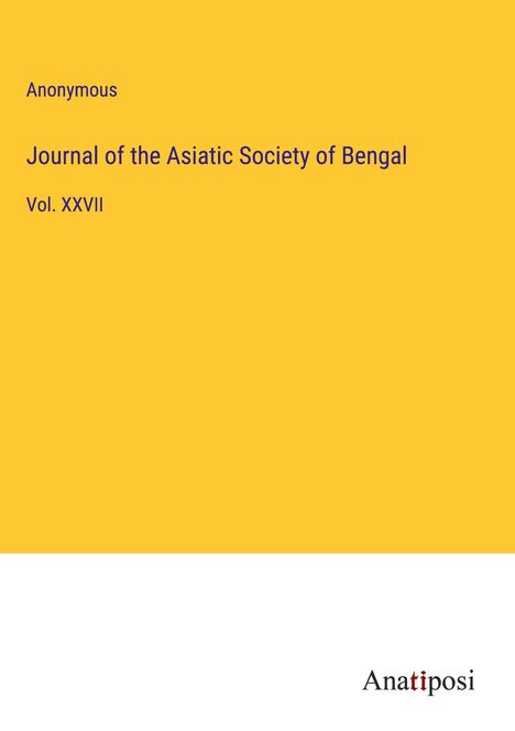 Anonymous: Journal of the Asiatic Society of Bengal, Buch