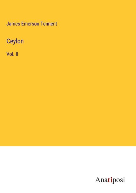 James Emerson Tennent: Ceylon, Buch