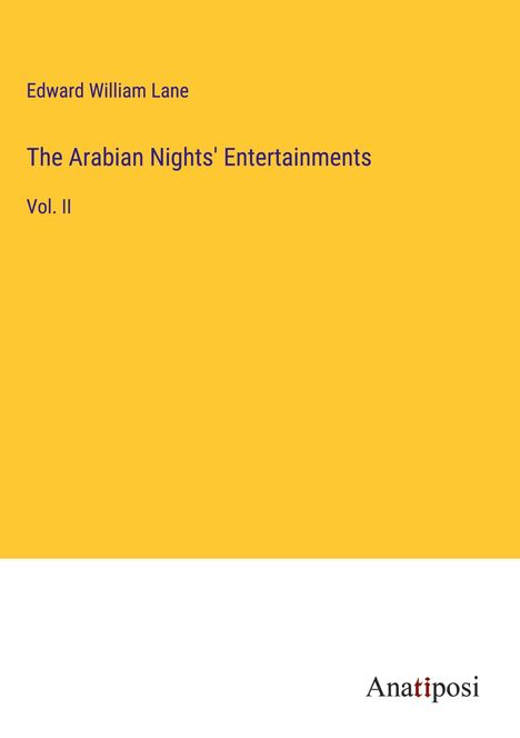 Edward William Lane: The Arabian Nights' Entertainments, Buch