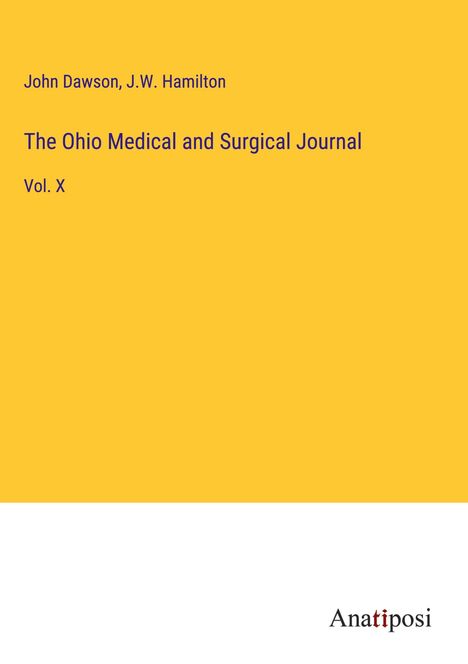 John Dawson: The Ohio Medical and Surgical Journal, Buch