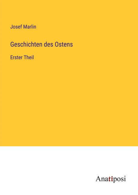 Josef Marlin: Geschichten des Ostens, Buch