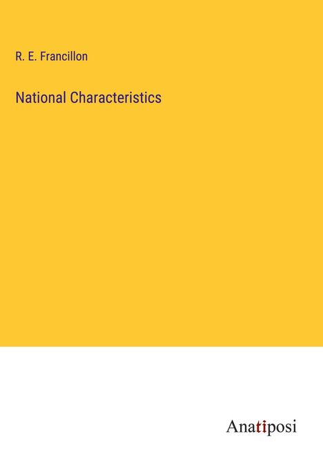 R. E. Francillon: National Characteristics, Buch