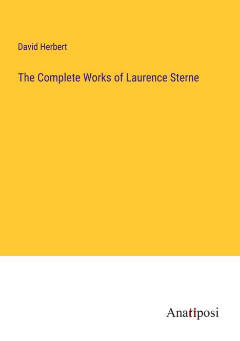 David Herbert: The Complete Works of Laurence Sterne, Buch
