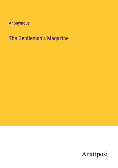 Anonymous: The Gentleman's Magazine, Buch