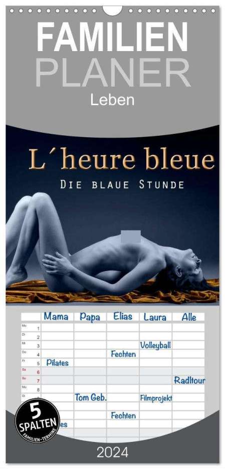 Christoph Hähnel: Familienplaner 2024 - L´heure bleu - Die blaue Stunde mit 5 Spalten (Wandkalender, 21 x 45 cm) CALVENDO, Kalender