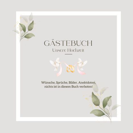 Mein Amorzinho: Gästebuch Unsere Hochzeit: Elegantes Hochzeits-Gästebuch, blanko, Buch
