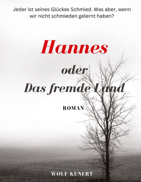 Wolf Kunert: Hannes oder Das fremde Land, Buch