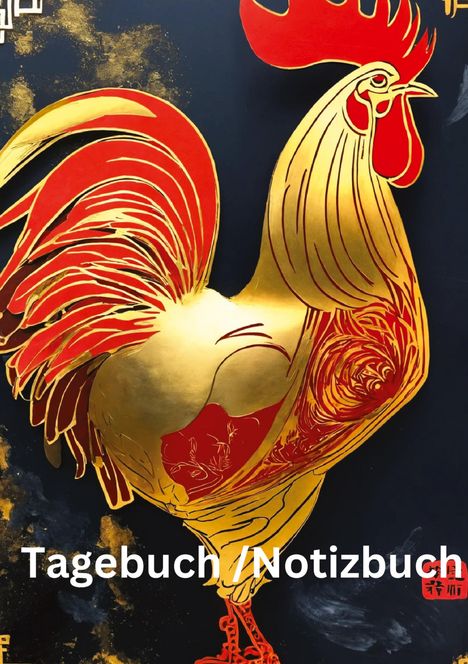 Willi Meinecke: Tagebuch / Notizbuch Chinesische Tierkreis Hahn, Buch