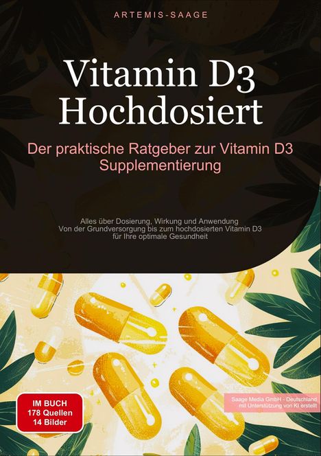 Artemis Saage: Vitamin D3 Hochdosiert: Der praktische Ratgeber zur Vitamin D3 Supplementierung, Buch