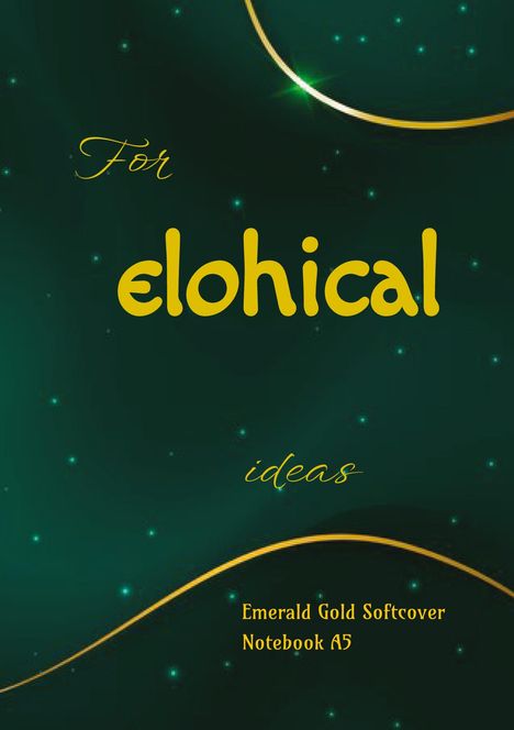 Shachar Haddad: Emerald Gold Softcover Notebook A5, Buch