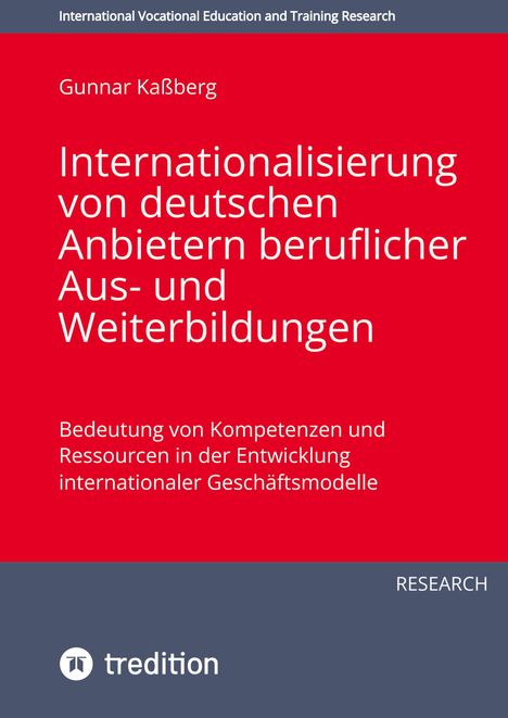 Gunnar Kaßberg: Internationalisierung von deutschen Anbietern beruflicher Aus- und Weiterbildungen, Buch