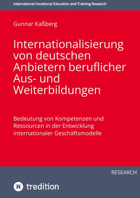 Gunnar Kaßberg: Internationalisierung von deutschen Anbietern beruflicher Aus- und Weiterbildungen, Buch