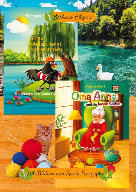 Barbara Bilgoni: Doppelband: Frau Amsel lernt schwimmen + Oma Anna und die bunten Socken, Buch