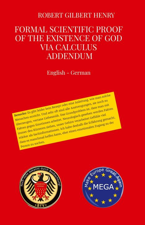 Robert Gilbert Henry: Formal Scientific Proof of the Existence of God via Calculus - Addendum, Buch
