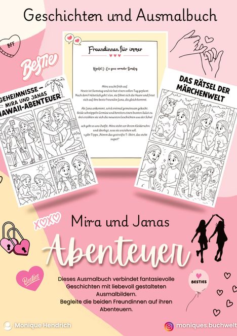 Monique Hendrich: Mira und Janas Abenteuer, Buch