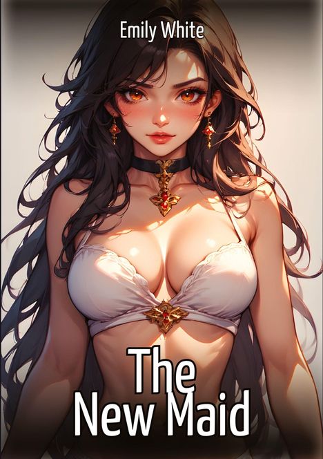 "Emily White" und "The New Maid" sind die Texte. Eine Illustration zeigt eine Frau mit langen Haaren und auffälligem Schmuck.