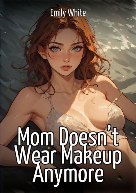 "Mom Doesn’t Wear Makeup Anymore" und "Emily White". Eine Illustrations eines Mädchens im Wasser mit rotbraunen Haaren.