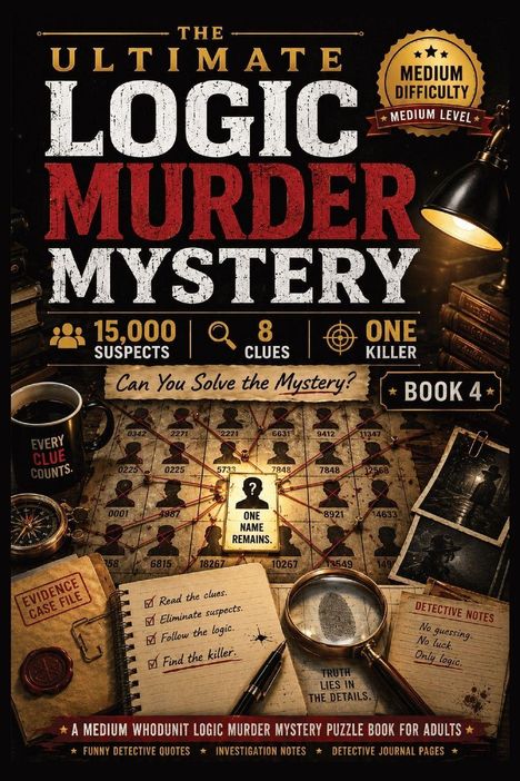 "The Ultimate Logic Murder Mystery: 15,000 Suspects, 8 Clues, One Killer. Kannst du das Rätsel lösen? Book 4."