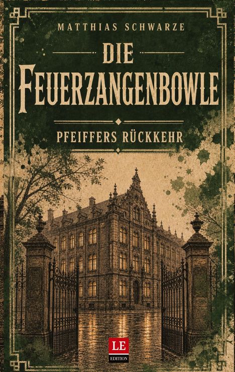 "Matthias Schwarze, Die Feuerzangenbowle, Pfeiffers Rückkehr". Kunstvolles Tor vor einem großen, historischen Gebäude.