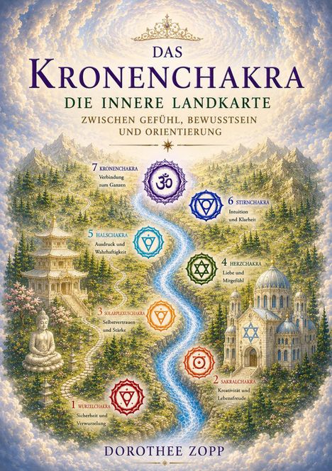 "Das Kronenchakra: Die innere Landkarte zwischen Gefühl, Bewusstsein und Orientierung" steht in der Mitte. Unten: Dorothee Zopp.