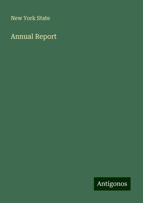 New York State: Annual Report, Buch