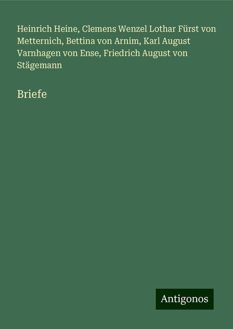 Heinrich Heine: Briefe, Buch