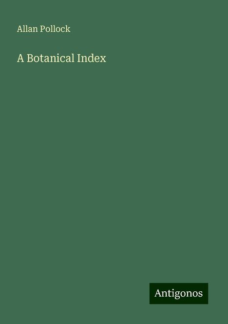 Allan Pollock: A Botanical Index, Buch