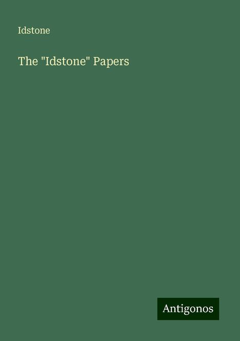 Idstone: The "Idstone" Papers, Buch