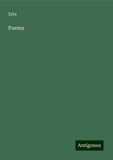 Zeta: Poems, Buch